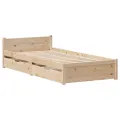 Cadre de lit sans matelas 75x190 cm bois de pin massif