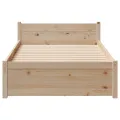Cadre de lit sans matelas 75x190 cm bois de pin massif
