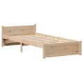 Cadre de lit sans matelas 75x190 cm bois de pin massif