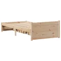 Cadre de lit sans matelas 75x190 cm bois de pin massif
