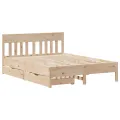 Cadre de lit sans matelas 140x190 cm bois de pin massif
