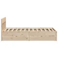 Cadre de lit sans matelas 140x190 cm bois de pin massif