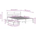 Cadre de lit sans matelas 140x190 cm bois de pin massif