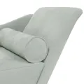 Chaise longue avec coussins gris clair velours