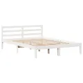 Cadre de lit sans matelas blanc 120x190 cm bois de pin massif