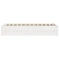 Cadre de lit sans matelas blanc 140x190 cm bois de pin massif