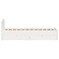 Cadre de lit sans matelas blanc 75x190 cm bois de pin massif