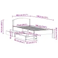 Cadre de lit sans matelas blanc 75x190 cm bois de pin massif