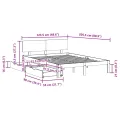 Cadre de lit avec tiroirs sans matelas blanc 120x200 cm