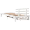 Cadre de lit avec tiroirs sans matelas blanc 90x200 cm