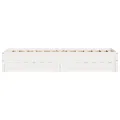 Cadre de lit sans matelas blanc 75x190 cm bois de pin massif