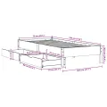Cadre de lit sans matelas blanc 75x190 cm bois de pin massif