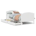 Cadre de lit sans matelas blanc 90x190 cm bois de pin massif