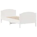 Cadre de lit sans matelas blanc 90x190 cm bois de pin massif