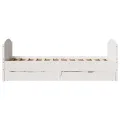 Cadre de lit sans matelas blanc 90x190 cm bois de pin massif