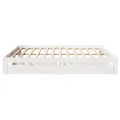 Cadre de lit avec tiroirs sans matelas blanc 180x200 cm