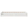 Cadre de lit sans matelas blanc 75x190 cm bois de pin massif