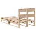 Cadre de lit sans matelas 90x200 cm bois de pin massif