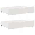 Lit de jour et tiroirs sans matelas blanc 90x200 cm bois massif