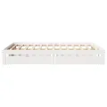 Cadre de lit avec tiroirs sans matelas blanc 140x190 cm