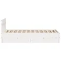 Cadre de lit sans matelas blanc 140x200 cm bois de pin massif