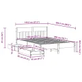 Cadre de lit sans matelas blanc 140x200 cm bois de pin massif