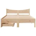 Cadre de lit avec tiroirs 120x200 cm bois de pin massif