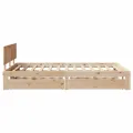 Cadre de lit avec tiroirs sans matelas 140x190 cm