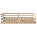 Lit de jour avec tiroirs sans matelas 90x200 cm bois massif