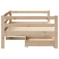 Lit de jour avec tiroirs sans matelas 90x200 cm bois massif