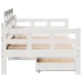 Lit de jour et tiroirs sans matelas blanc 80x200 cm bois massif