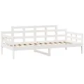 Lit de jour et tiroirs sans matelas blanc 80x200 cm bois massif