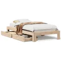 Cadre de lit sans matelas 90x200 cm bois de pin massif