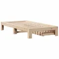 Cadre de lit sans matelas 90x200 cm bois de pin massif