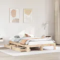 Cadre de lit sans matelas 150x200 cm bois de pin massif