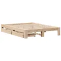 Cadre de lit sans matelas 150x200 cm bois de pin massif