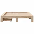 Cadre de lit sans matelas 150x200 cm bois de pin massif