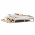 Cadre de lit sans matelas 200x200 cm bois massif de pin