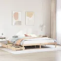 Cadre de lit sans matelas 200x200 cm bois massif de pin