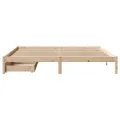 Cadre de lit sans matelas 200x200 cm bois massif de pin