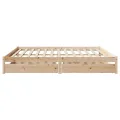 Cadre de lit sans matelas 200x200 cm bois massif de pin