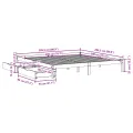 Cadre de lit sans matelas 200x200 cm bois massif de pin