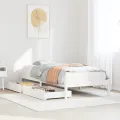 Cadre de lit sans matelas blanc 90x200 cm bois de pin massif