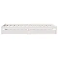 Cadre de lit sans matelas blanc 90x200 cm bois de pin massif