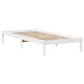 Cadre de lit sans matelas blanc 90x200 cm bois de pin massif
