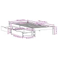 Cadre de lit sans matelas blanc 90x200 cm bois de pin massif
