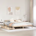 Cadre de lit sans matelas 200x200 cm bois massif de pin