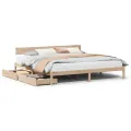 Cadre de lit sans matelas 200x200 cm bois massif de pin