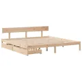 Cadre de lit sans matelas 200x200 cm bois massif de pin