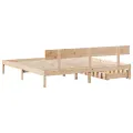 Cadre de lit sans matelas 200x200 cm bois massif de pin